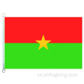 Burkina Faso-flagga 100% polyster 90 * 150 cm Burkina Faso-banner